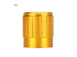 50 Peças Tapa de Perilla Rotativa 13*17mm para Potenciômetro Wh148 6mm Ouro