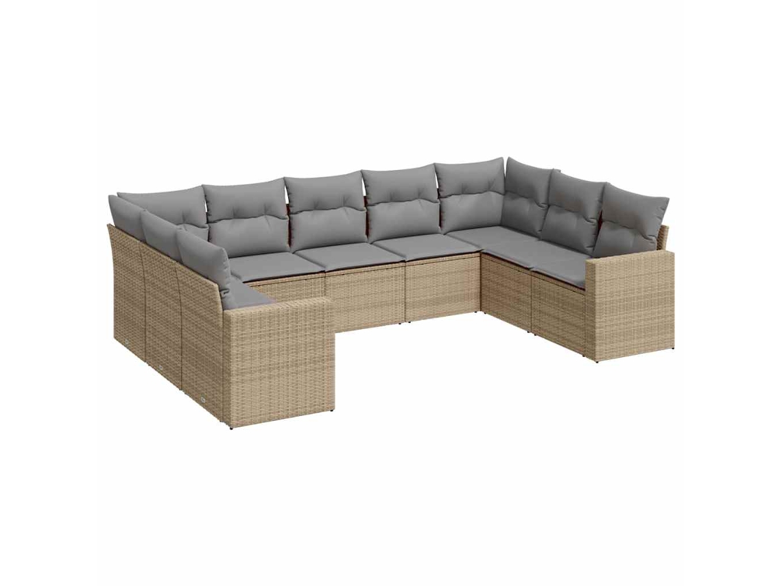 Garden Sofa Set, Garden Sofa Sets Vidaxl Bege Rattan / Vime (n/a)