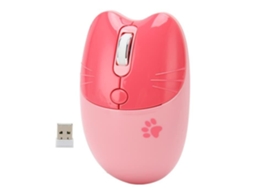 HURRISE Laptop Mouse Wire Mouse Bt5.1 Ou 2.4Ghz Silent Click Ajustável Dpi Computador Mouse Rosa