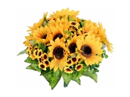 Buquê Artificial com 2 Hastes de Girassol, Arranjos de Flores Artificiais, Decoração de Girassol para Casa Ou Casamento Klb AQUAFORGE