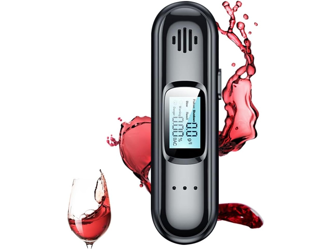 Testador De Álcool Eletrônico, Testador De Álcool Digital Com Display Lcd, Testador De Álcool Com Sensor Semicondutor E Alarme Zeuxo
