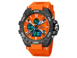 Relógio Digital Esportivo Luminoso, Relógio de Pulso Cronógrafo Multifuncional À Prova D'água MDUG (laranja)