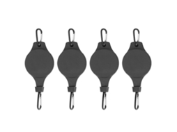 Mali 4pcs Gancho Retrátil para Carrinho de Bebê Ajustável com Polia para Armazenamento de Brinquedos