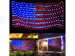 Enfeites Patrióticos Para Decoração De Exteriores, Enfeites Pendurados À Prova Dágua Com Luzes De Bandeira Para O Dia Da Independência, 4 De Julho, D