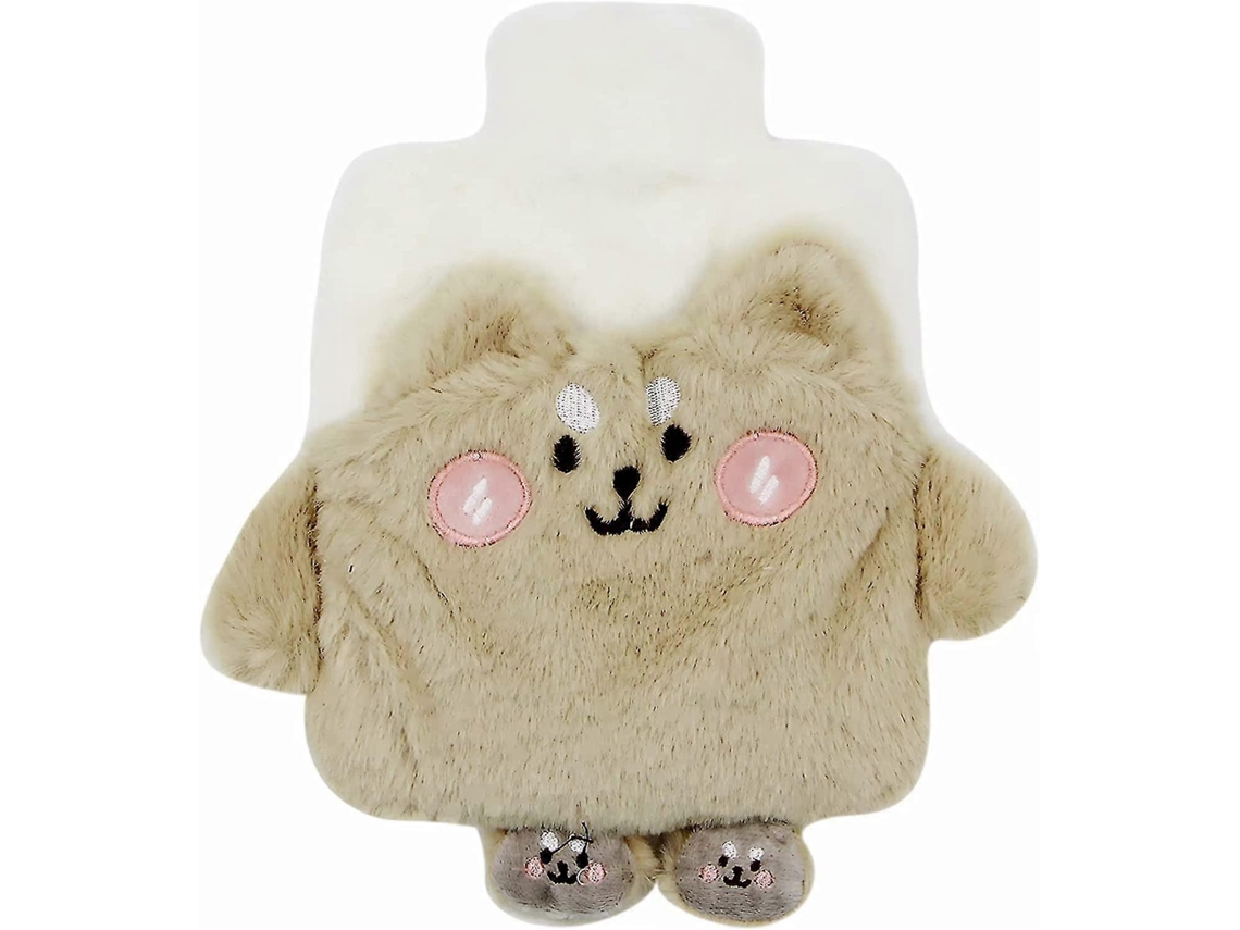 Bolsa De Água Quente Clássica De Borracha Transparente Com Capa De Pelúcia 3d Com Motivo De Desenho Animado AQUAFORGE