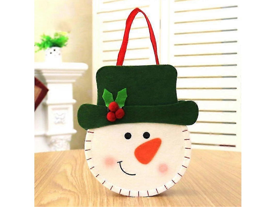 Sacola De Natal Com Papai Noel, Boneco De Neve E Alce, Sacola De Doces, Sacola De Presente De Natal Hengjian