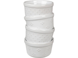 Conjunto de 4 ramequins brancos Kasa