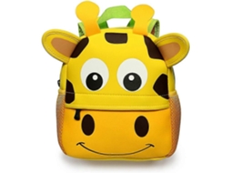 Mochila Infantil Pequena Para Meninos E Meninas, Em Neoprene, Com Estampa De Girafa, Tamanho 24x9x25 Cm. Aquaforge