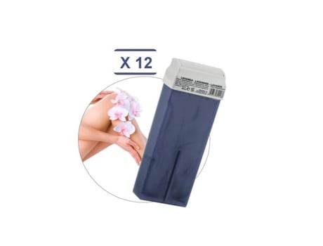 Mfb Provence® 12 Cartuchos De Cera Lavanda Para Depilação Com Bandas Sem Colofônia