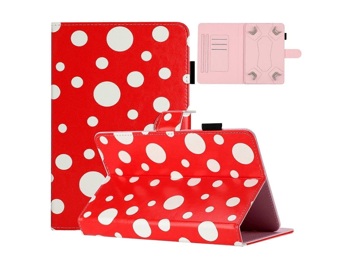 Capa de couro para tablet com bolinhas Webake