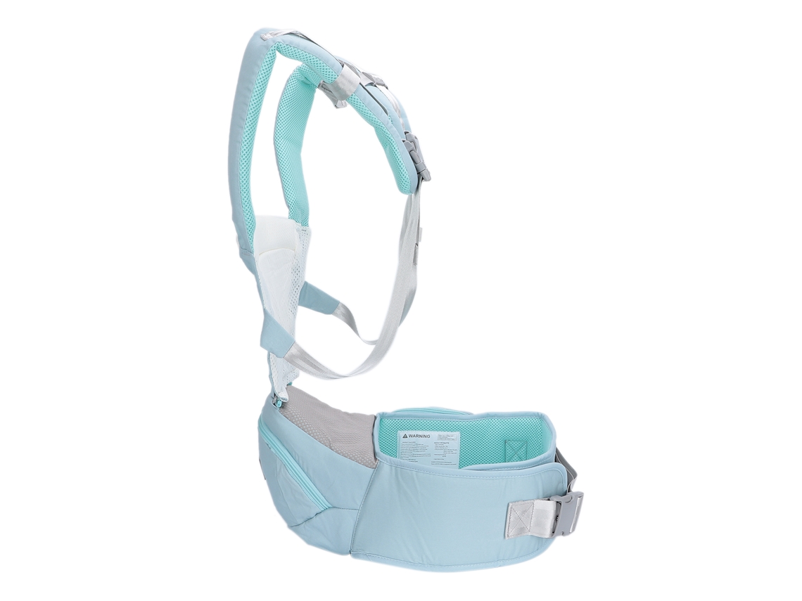 Primerox porte bebê Sem Mãos Respirável Mochila Multifuncional Assento de Quadril Bebê Azul Claro