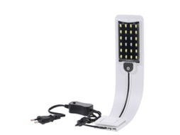 Lâmpada Led para Aquário 24 Leds 10w Ac220v/110v Luz Branca/azul Portátil Mini Clamp