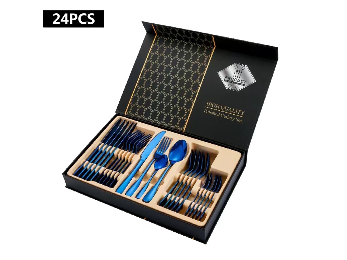 Conjunto De Talheres De Aço Inoxidável 24 Peças Yunzii