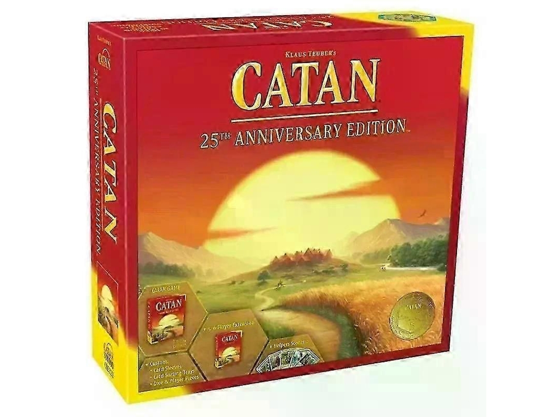 Jogo de tabuleiro Catan edição 25º aniversário para 2-8 jogadores CHARM