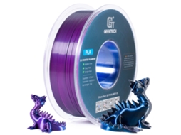 Filamento para impressora 3D GEEETECH Silk Tri Color PLA 1,75 mm 1 kg/rolo Alta compatibilidade Sem deformação Multicolorido (1 kg)