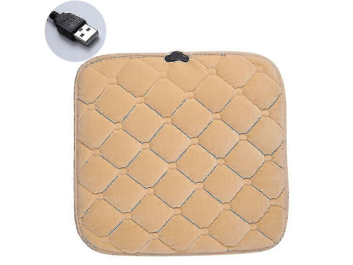 Omni cojín Aquecedor Elétrico para Carro Almofada Macia Assento de Carro Plug 12v Usb Peludo 42x42cm
