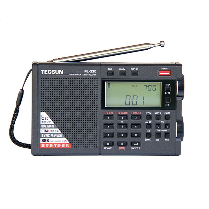 Receptor De Rádio Portátil Multifuncional De Banda Completa Pl 330 Mdug