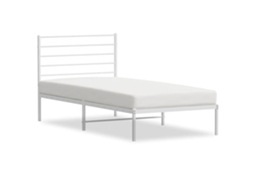 Estrutura de Cama com Cabeceira Metal Branco MAISON EXCLUSIVE 100x200 cm
