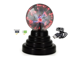 Lâmpada de Bola de Plasma 4 Polegadas Luz Noturna USB Decoração Vermelha S/MARCA