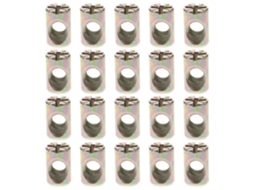 Porcas Cilíndricas Com Fenda, Material Duro, Melhor Retenção, Liga De Zinco, 20 M6 X 15mm, Para Montagem De Móveis E