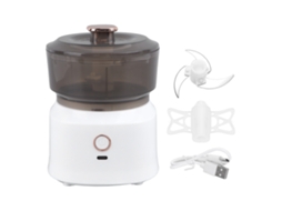 Triturador de Alimentos, moedor de carne e amassador de alho USB, branco