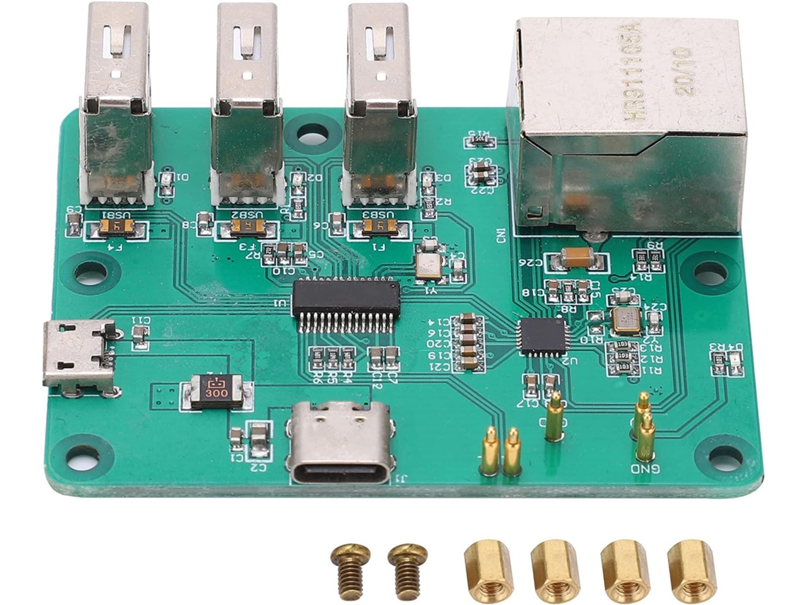 Placa De Expansão Hub Para Adaptador Usb Ethernet Zero Com Múltiplas