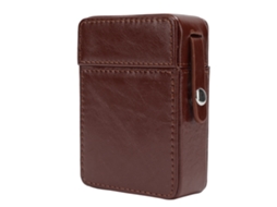 Cigarro De Couro Pu Elegante, Proteção Contra Impacto E Queda, Cigarro Portátil E Leve Para Homens, Capacidade De 20pcs Com Loop De Correia