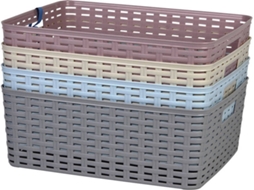 Cesta Multiusos 12L 36X28X13.5Cm Azul Bebé Caixa 6 Unid.
