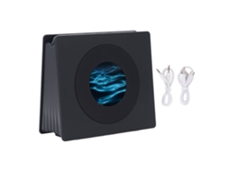 Walshlxq altavoz de Ruído Branco com Tela Hd, Despertador, Luz Noturna e Projeção de Letras Dinâmicas para Mesa de Cabeceira Preta