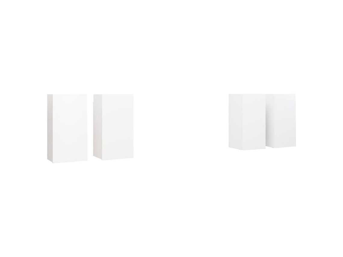Tv Cabinet Set, Tv Cabinet Sets Vidaxl Branco Madeira Processada (n/a)