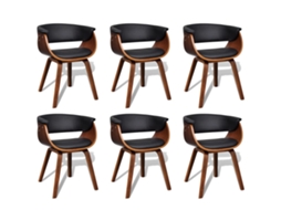 Dining Chair, Dining Chairs Vidaxl Preto Couro Artificial (n/a)