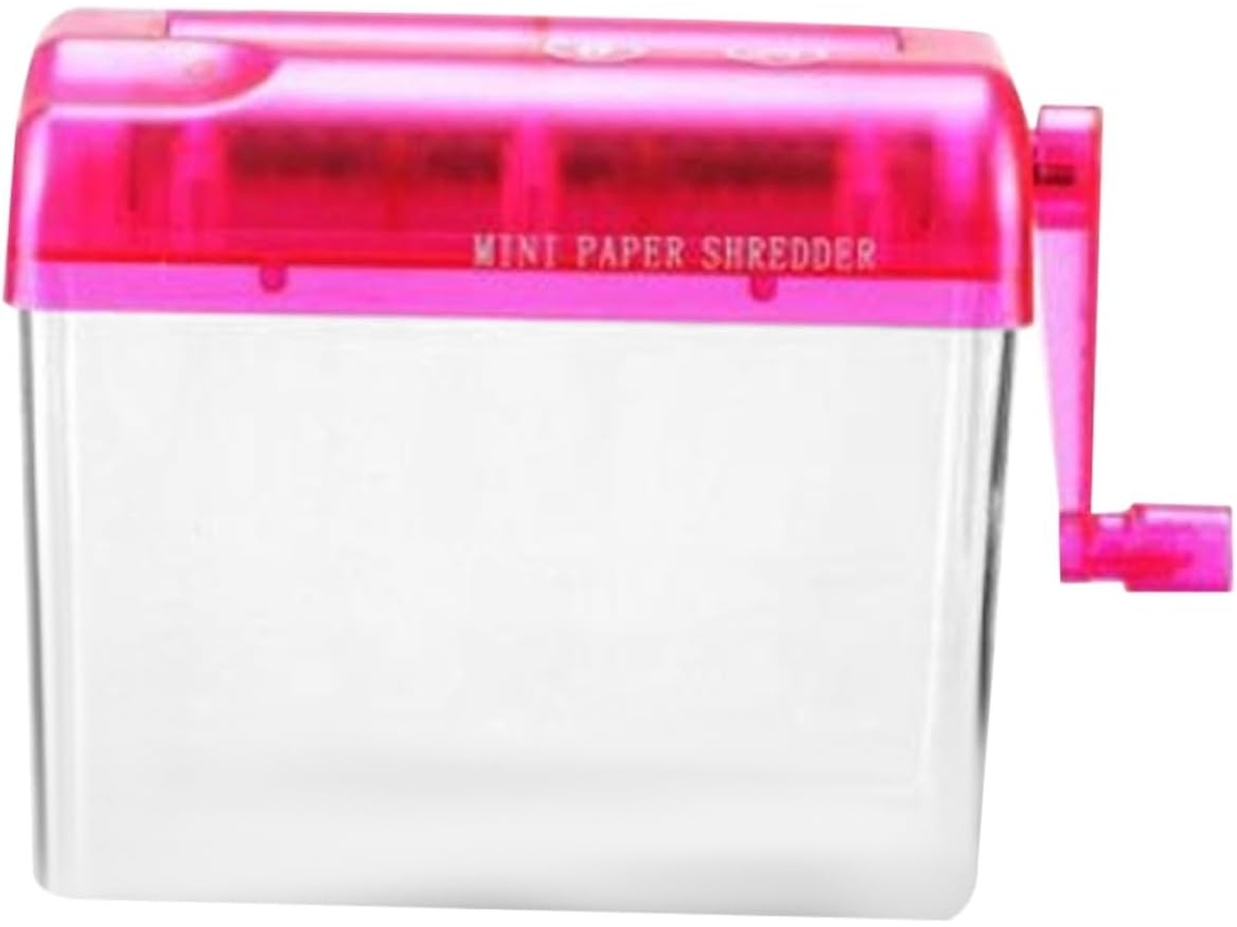Destruidor De Documentos Manuel De Bureau Compact Rouge, Mini Modele