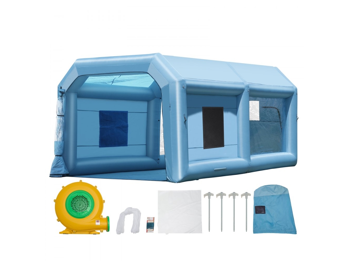 Cabine De Pintura Insuflável 6,4x4,1x3m Com Filtro De Carvão E Soprador Tekmaquinas