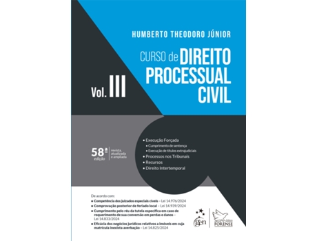 Livro Curso De Direito Processual Civil Vol.3 - 58 Edição 2025 De Humberto Theodoro Júnior (português Do Brasil)