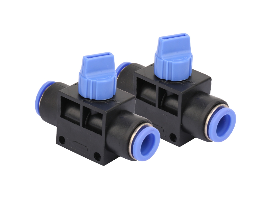 Válvula De Bloqueio Plástico Para Arneumático Push Fitting 2pçs