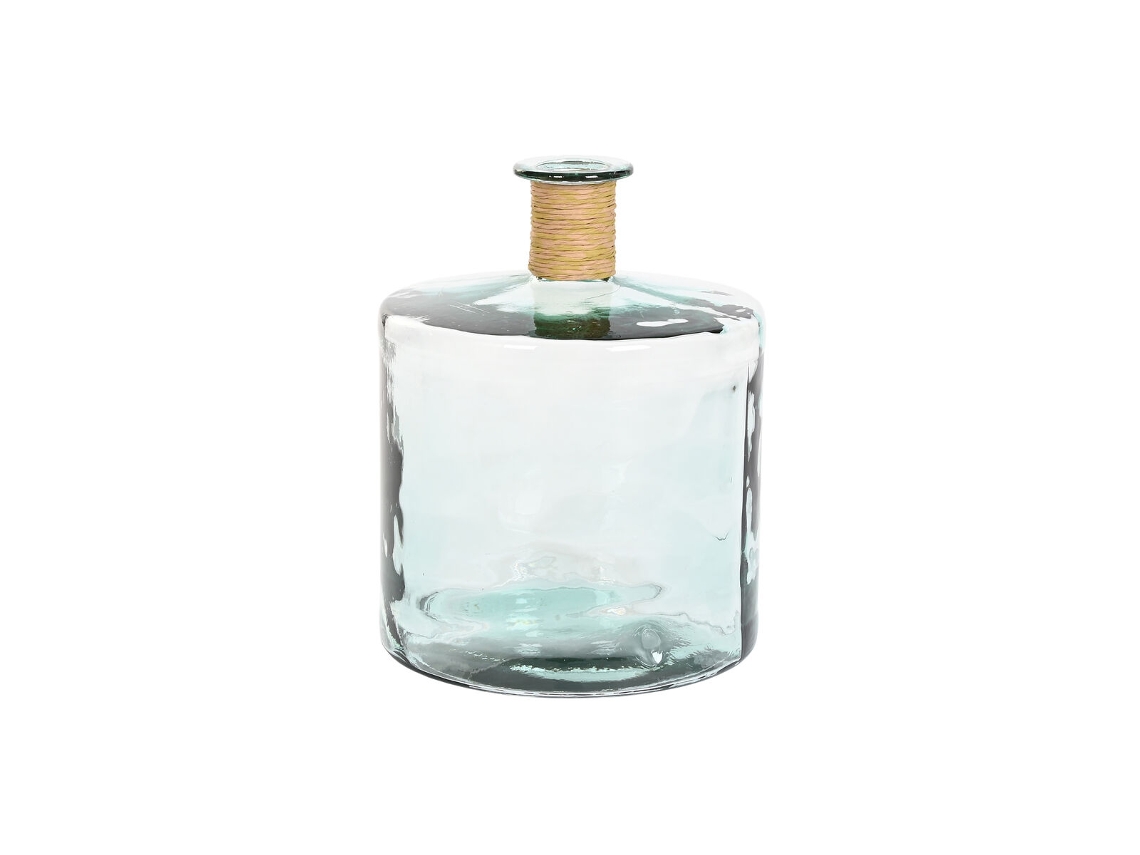 Vaso Home Esprit Transparente Junco Vidro Reciclado Natural 35 X 35 X 45 Cm