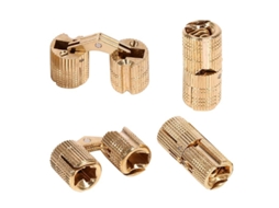 Dobradiças ocultas de latão dourado para caixa de joias, 12 mm, pacote com 4 unidades.