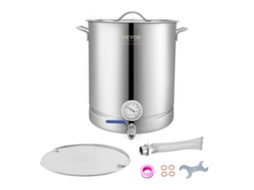 Chaleira de Aço Inoxidável Jarro de Cerveja de 16 Galões Três Bottom Beer Chaleira de Cerveja Suprimentos de Fabricação de Cerveja Caseira VEVOR