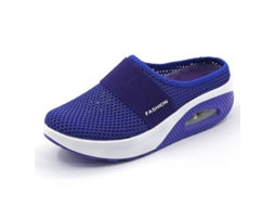 Sapatos de Caminhada com Amortecimento de Ar: Conforto para Longas Horas de Pé e Caminhada, Design Soft e Respirável Azul Escuro S/MARCA