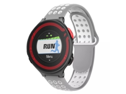 Bracelete de Smartwatch para Garmin Forerunner 220 de silicone respirável perfurada de duas cores (cinza + branco)