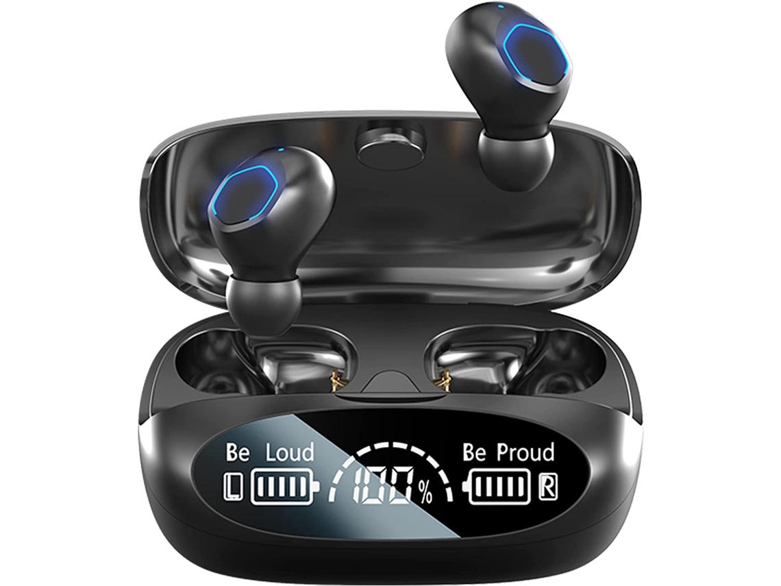 Auriculares Bluetooth True Wireless 5.3 Subwoofer True Super Black