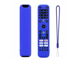 Capa De Silicone Azul Para Comando De Voz Tv Compatível Com Chiq L32fm10v E U65m10f