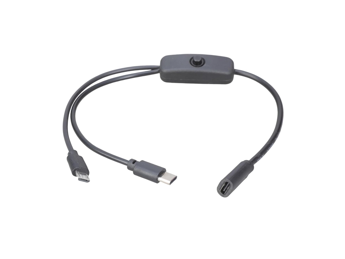 Cabo De Carregamento Rápido 2 Em 1 Usb-c Fêmea Para Tipo C E Usb