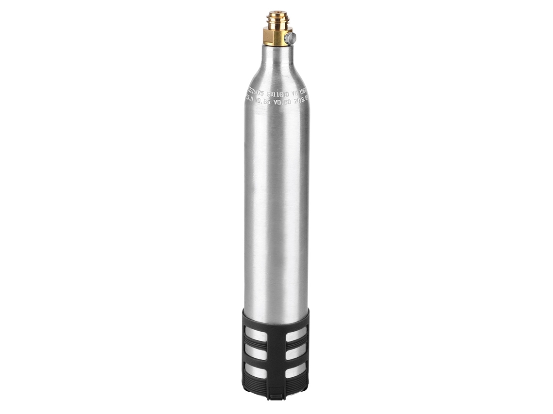 Laxiscreed Cilindro De Refrigerante De 0,6 L Para Sodastream, Recarregável Com Capa De Silicone Preta