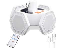 Luz Solar De Acampamento Com 169 Leds, Recarregável Por Usb, Luz Solar Para Áreas Externas Com Controle Remoto E Carregador Portátil. Olysi Shop