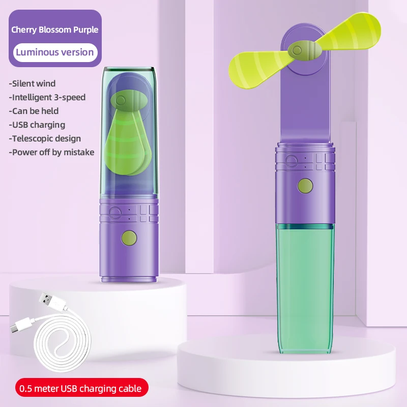 Mini Ventilador Portátil MDUG com 3 Velocidades e Bateria 1800mah