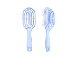 (azul) Escova De Cabelo Oval Portátil Com Massagem Elástica Suave