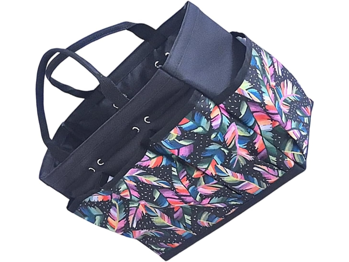 Bolsa organizadora portátil em tecido Oxford para ferramentas, ideal para jardim, quintal e casa. Possui bolsos internos.