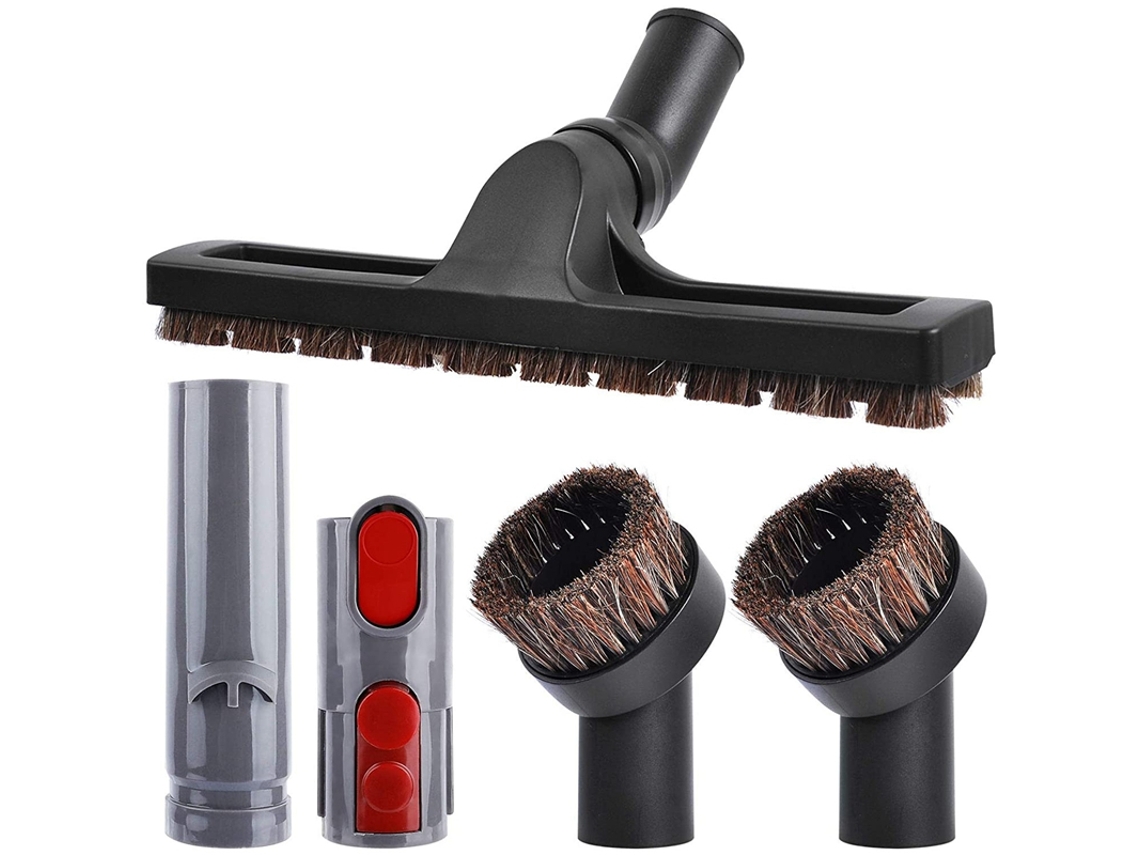 Kit de acessórios de vácuo 5 unidades para Dyson V7 V8 V10, ferramenta articulada de piso duro, escova de poeira macia e conversor adaptador