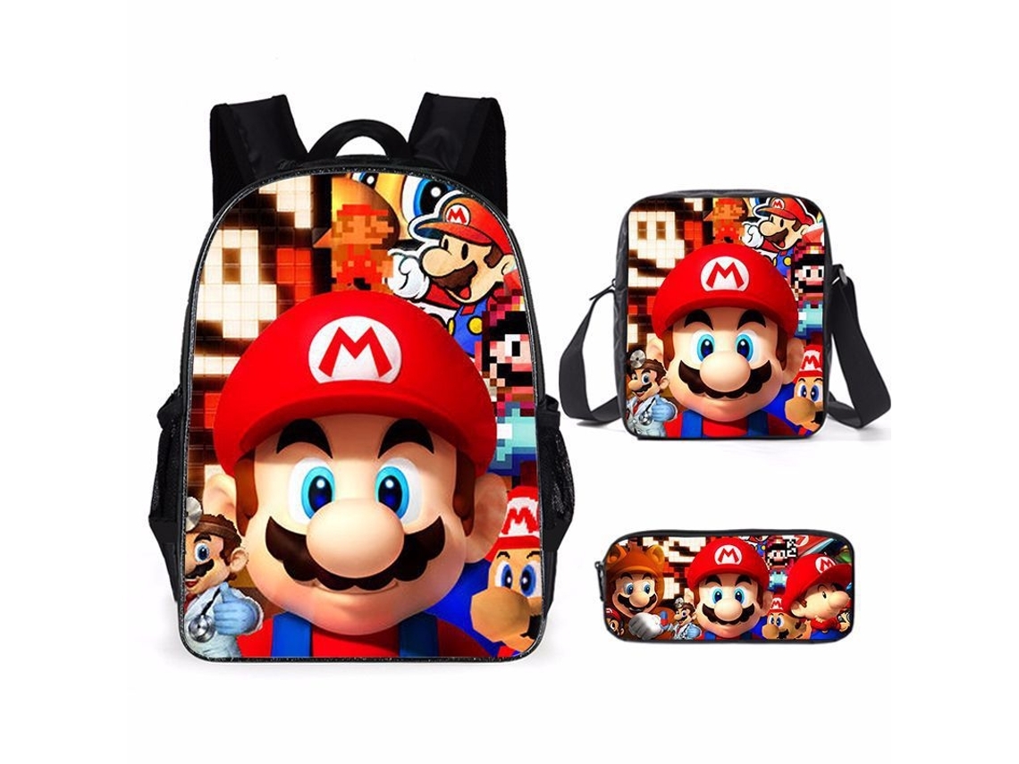 Conjunto De Mochila De Mario 2 (tres Piezas)*